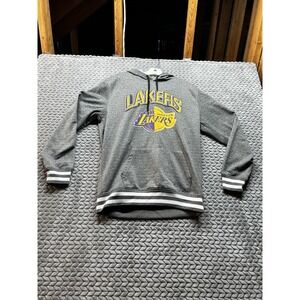 Los Angeles Lakers Ultra Game Mens M Hoodie NBA Gray Pullover Basketball